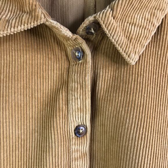 The Vermont Country Store Dress Womens 2X Dark Gold Corduroy Long Sleeves - Picture 4 of 6